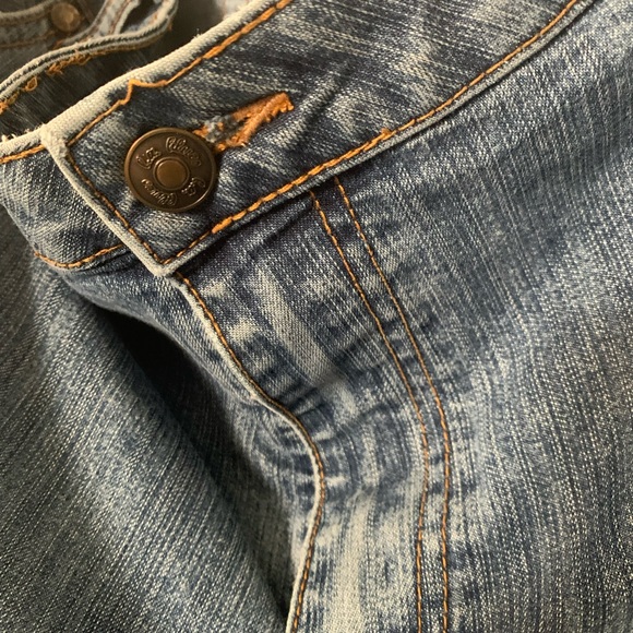 WOMEN'S L.A.blues DENIM JEANS, SIZE 20W Boot Cut Light Frayed Bottoms - Picture 7 of 14